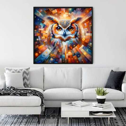 Malen nach Zahlen - Mosaik Eule