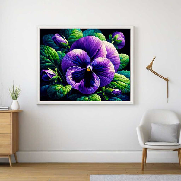 Malen nach Zahlen - Stiefmütterchen in lila