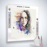 Diamond Painting Kit - Sanfte Frauenblicke Motiv inklusive Werkzeuge und Zubehör.