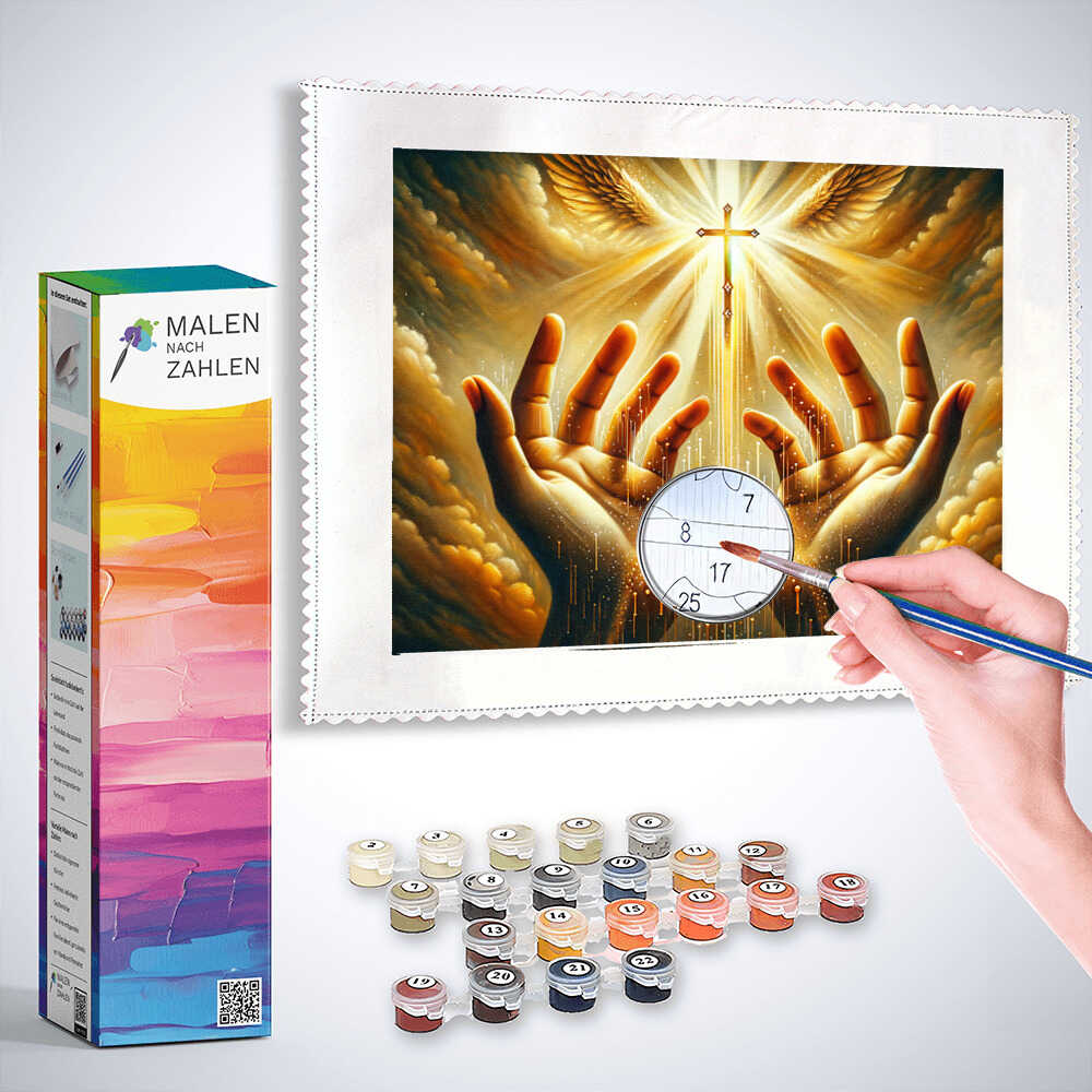 Malen nach Zahlen - Hände zum Himmel