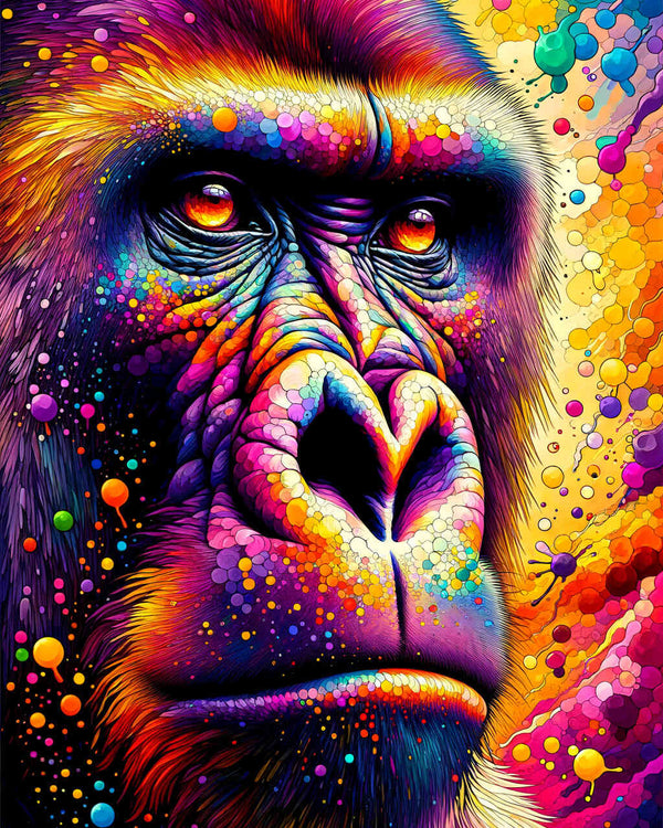 Malen nach Zahlen - Überlegener Gorilla
