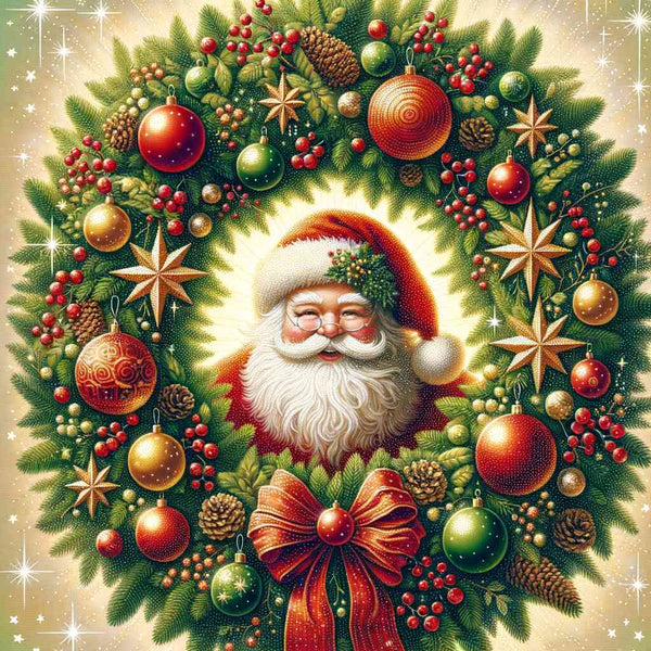 Malen nach Zahlen - Weihnachtskranz