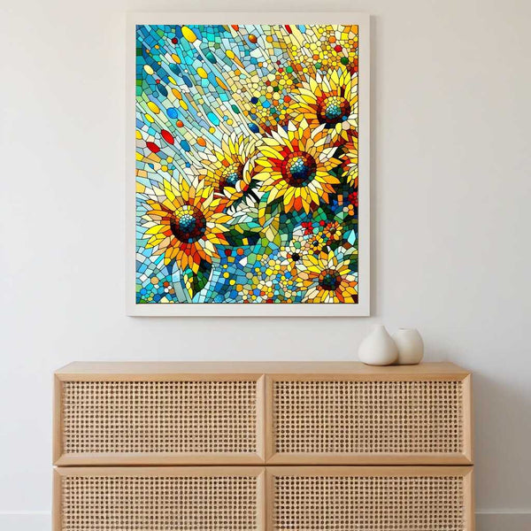 Malen nach Zahlen - Sonnenblumen Mosaik