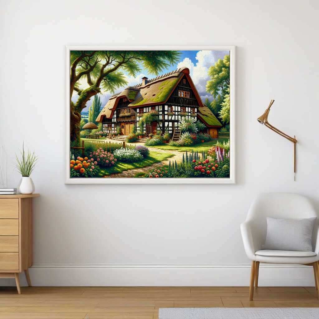 Malen nach Zahlen - Fachwerkhof