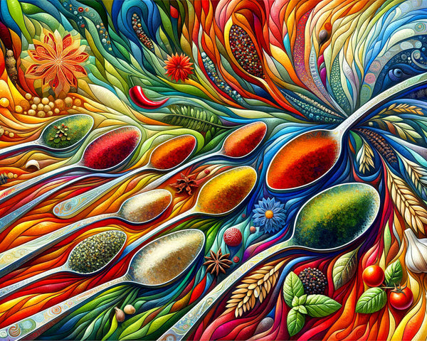 Malen nach Zahlen - Gewürzregenbogen