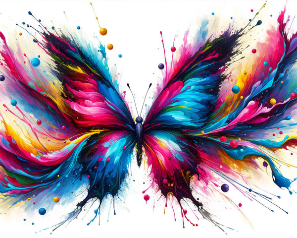 Malen nach Zahlen - Abstrakter Schmetterling