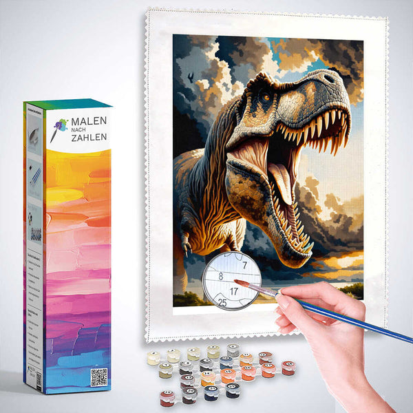 Malen nach Zahlen - Tyrannosaurus Rex Brüllt