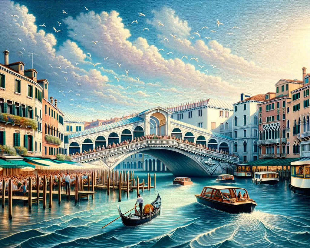 Malen nach Zahlen - Rialtobrücke, Venedig