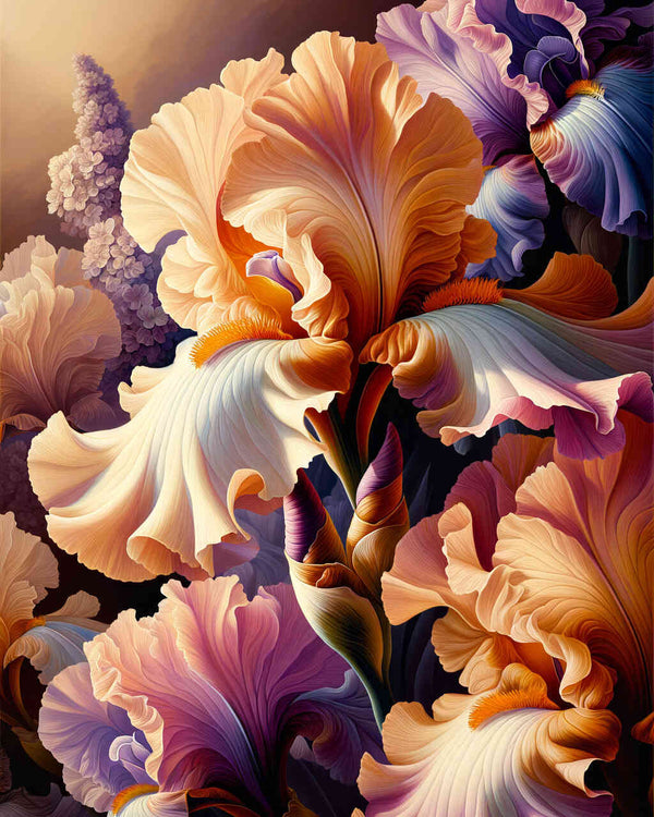 Malen nach Zahlen - Blumenblüten