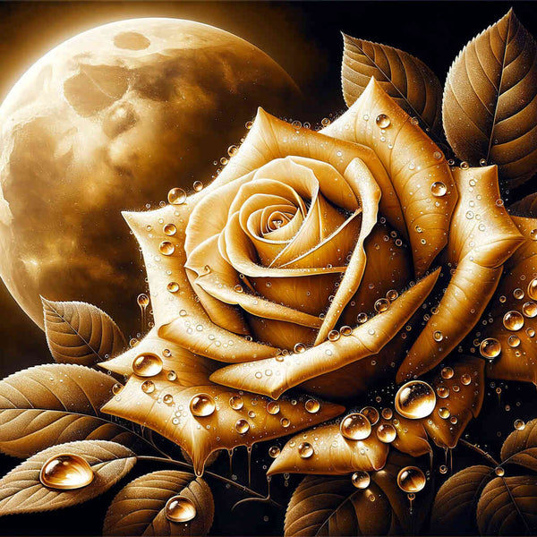 Malen nach Zahlen - Goldene Rose Wasser