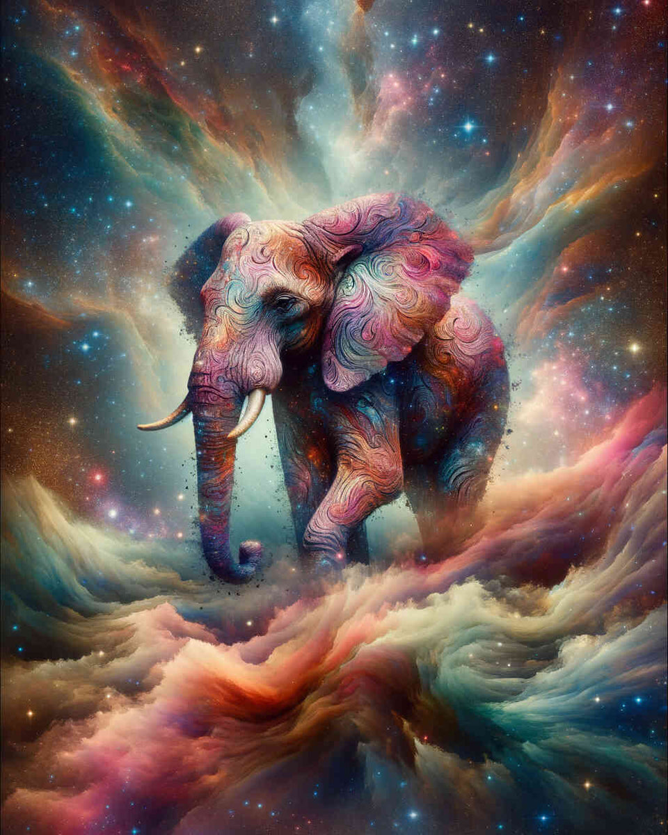 Malen nach Zahlen - Musterelefant