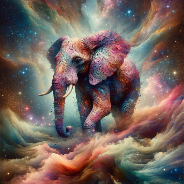 Malen nach Zahlen - Musterelefant