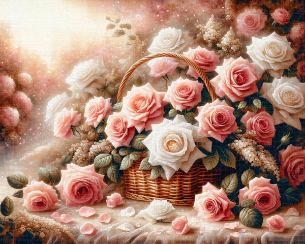 Malen nach Zahlen - Ein Rosenkorb