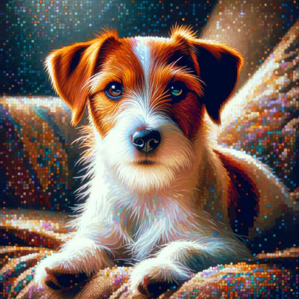 Malen nach Zahlen - Jack Russel in Braun und Weiß