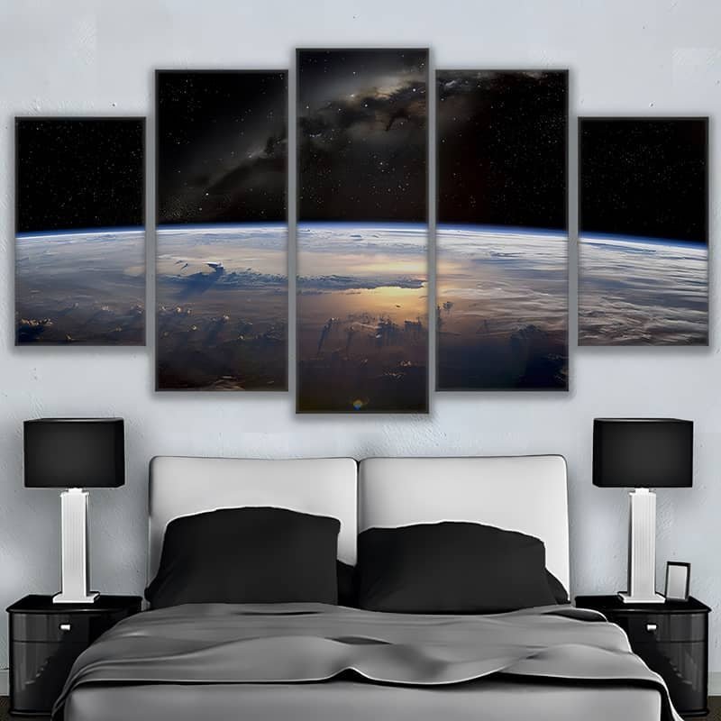 Malen nach Zahlen 5 teilig - Die Erde mit den Wolken, von oben - hochwertige Leinwand - multi5, neue_bilder