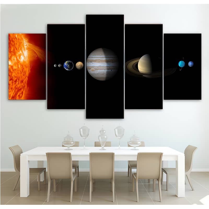 Malen nach Zahlen 5 teilig - Unser Sonnensystem - hochwertige Leinwand - multi5, neue_bilder