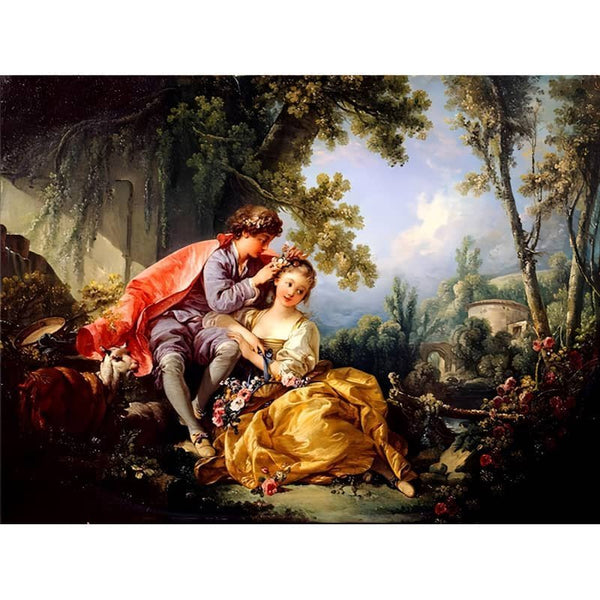 Malen nach Zahlen - Gemälde, Liebespaar - hochwertige Leinwand - bekannte künstler, neue_bilder